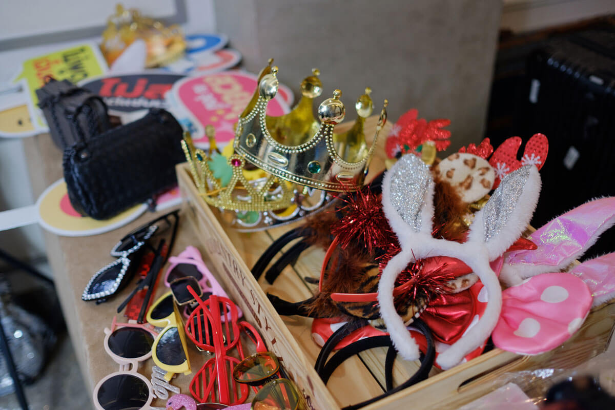 Custom props for all events showcased by LeMarie Photography featuring Magic Mirror Photo Booth, 360 Photo Booth, Selfie Wi-Fi, and Selfie Fi in Baton Rouge, LA